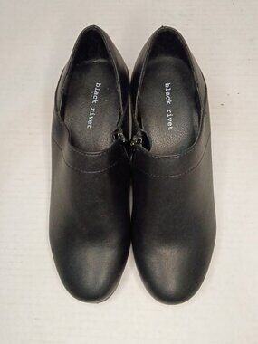 Black Rivet Marine Black Side Zip Ankle Booties Women’s 5.5M